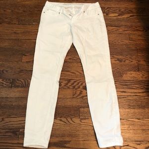 Express Slim Fit Ultra Low Rise White Jeans